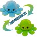 Green and Blue Octopus Colourful Reversible Plush Toy Emotions