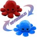 Red and Blue Octopus Colourful Reversible Plush Toy Emotions