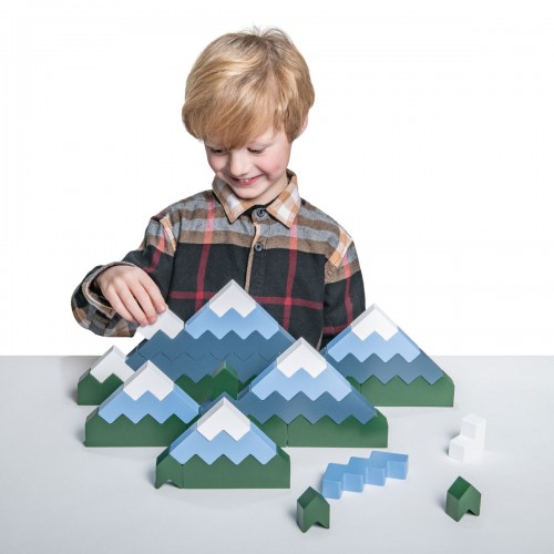 ZigZag Mountain Blocks | 30‑Piece Wooden Landscape Building Set ...