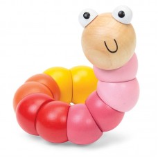 Pink Wooden Jointed Worm Fidget