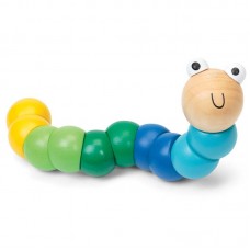 Blue Wooden Jointed Worm Fidget