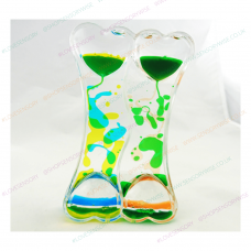 Blue Yellow Green Orange Retro Liquid Motion Twin Shape