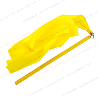 Yellow Gymnastics Ribbon Dance Glitter Wand 90cm