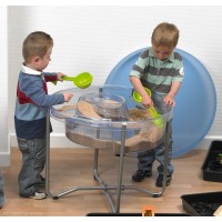 Large Round Clear Activity Tray & Stand Set